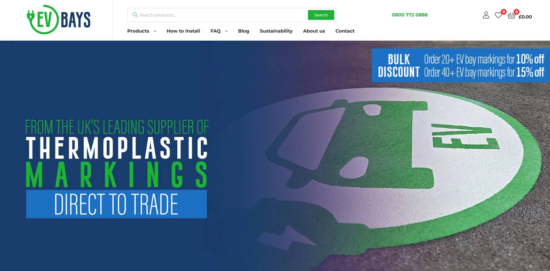 EV Bays website screenshot